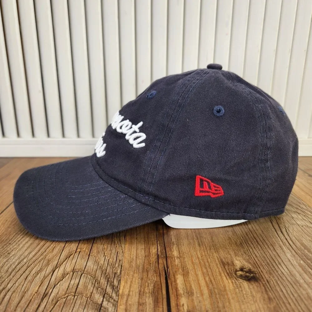 New Era Minnesota Twins 9twenty Script Spell Out Womens Snapback Hat Cap Navy